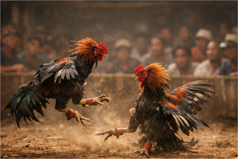 asian cockfighting live match in action real arena experience
