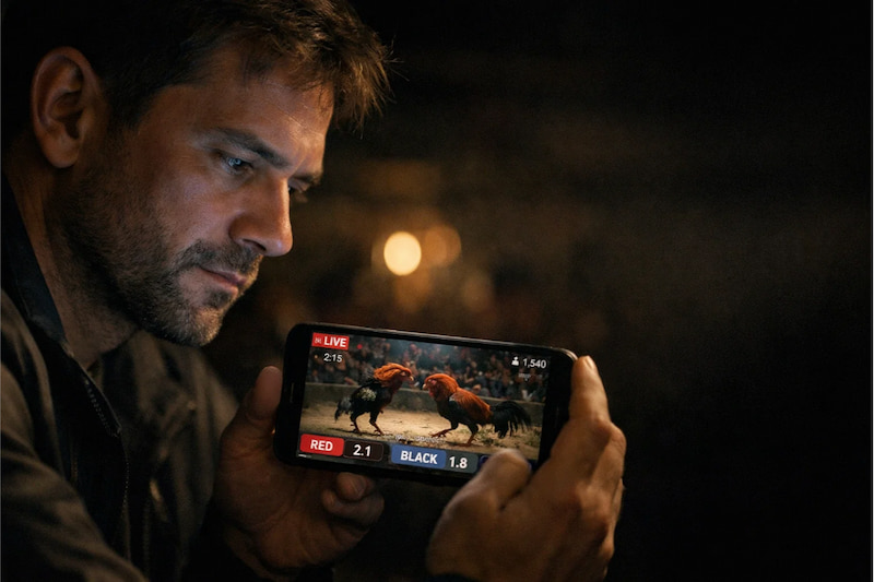 asian cockfighting on mobile watching live matches anywhere.
