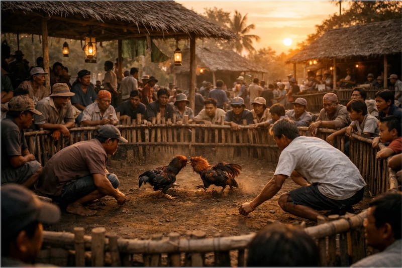 traditional asian cockfighting arena authentic local experience